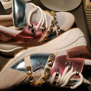 Brand new (never been worn) jeweled sneakers